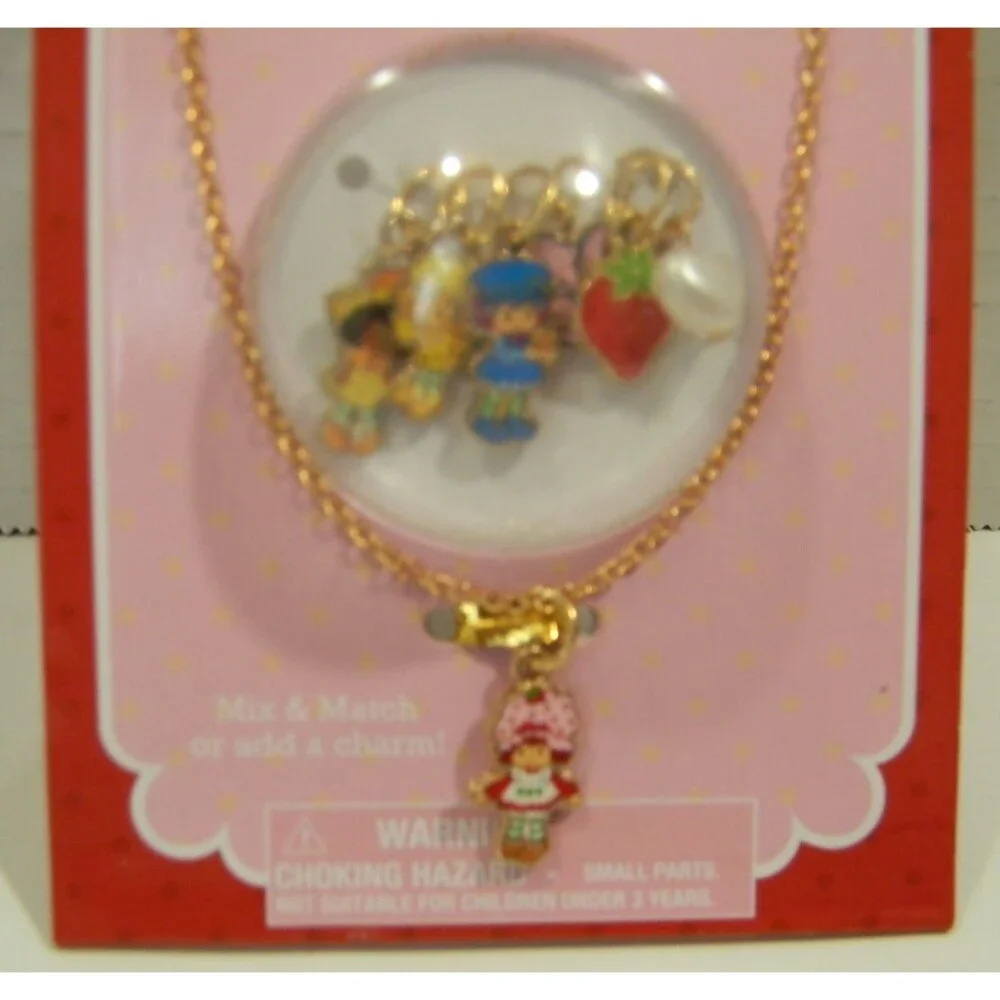 Strawberry Shortcake Necklace Set 7 Charm Set Mix & Match Lemon Meringue Orange